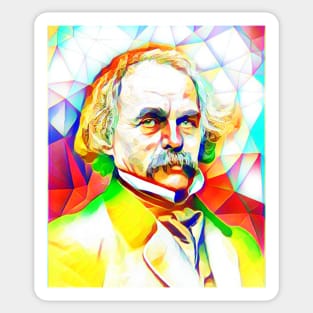 Nathaniel Hawthorne Colourful Portrait | Nathaniel Hawthorne Artwork 11 Sticker